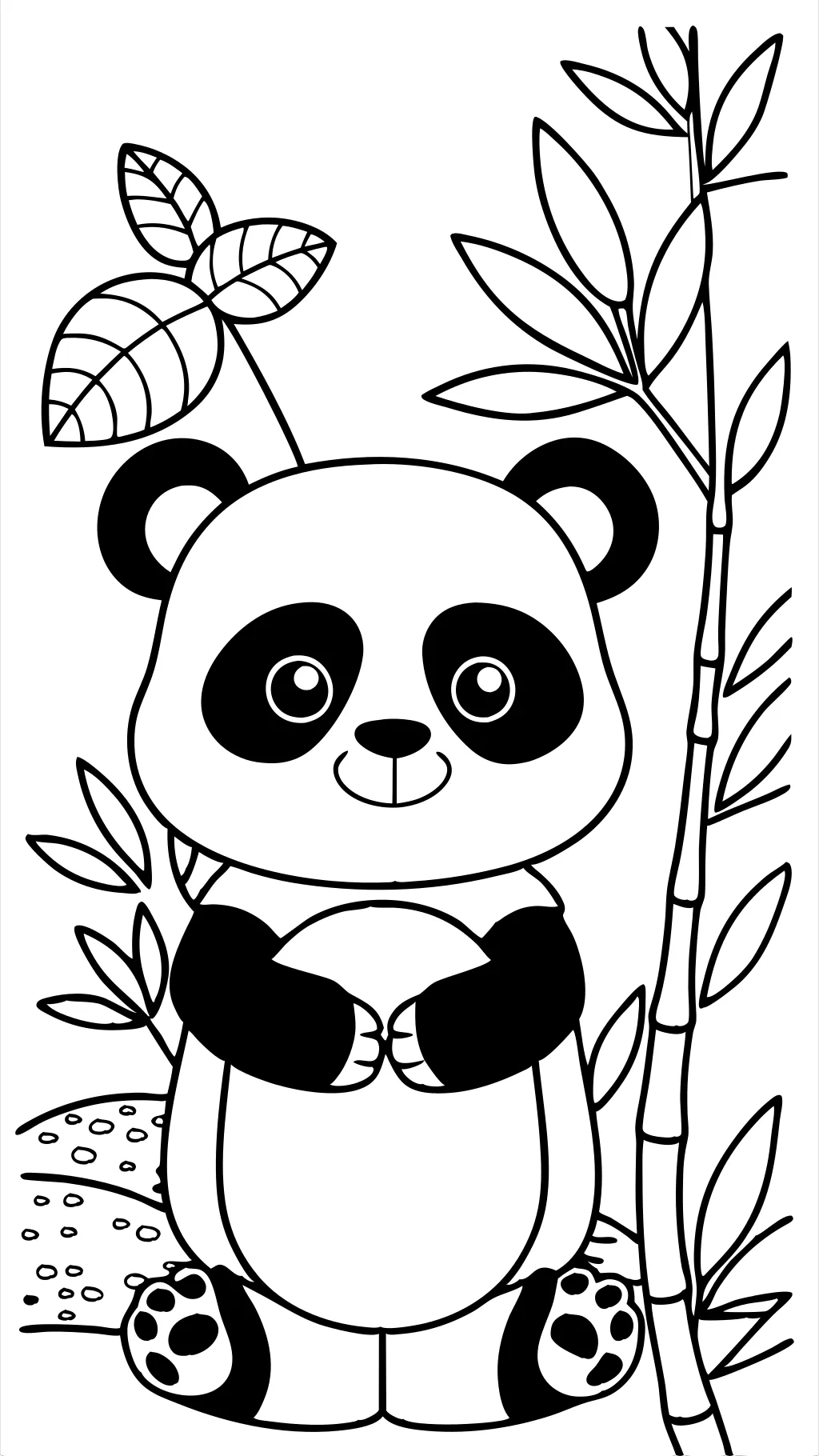 coloriage imprimable de Panda ours